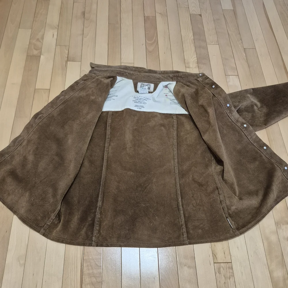 Brown Suede Button-Front  Jacket W2W - Picture 6 of 11